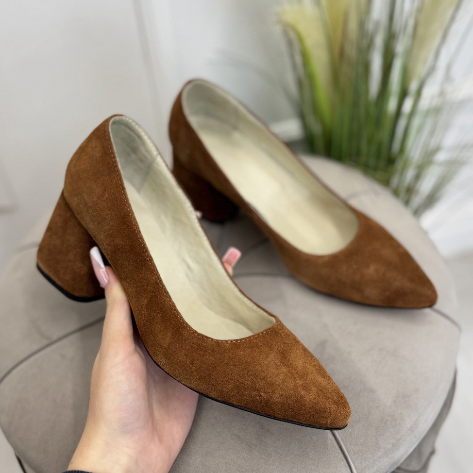 Туфлі жіночі руді замшеві. 37 розмір, фото 1