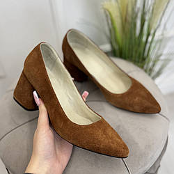 Туфлі жіночі руді замшеві. 37 розмір