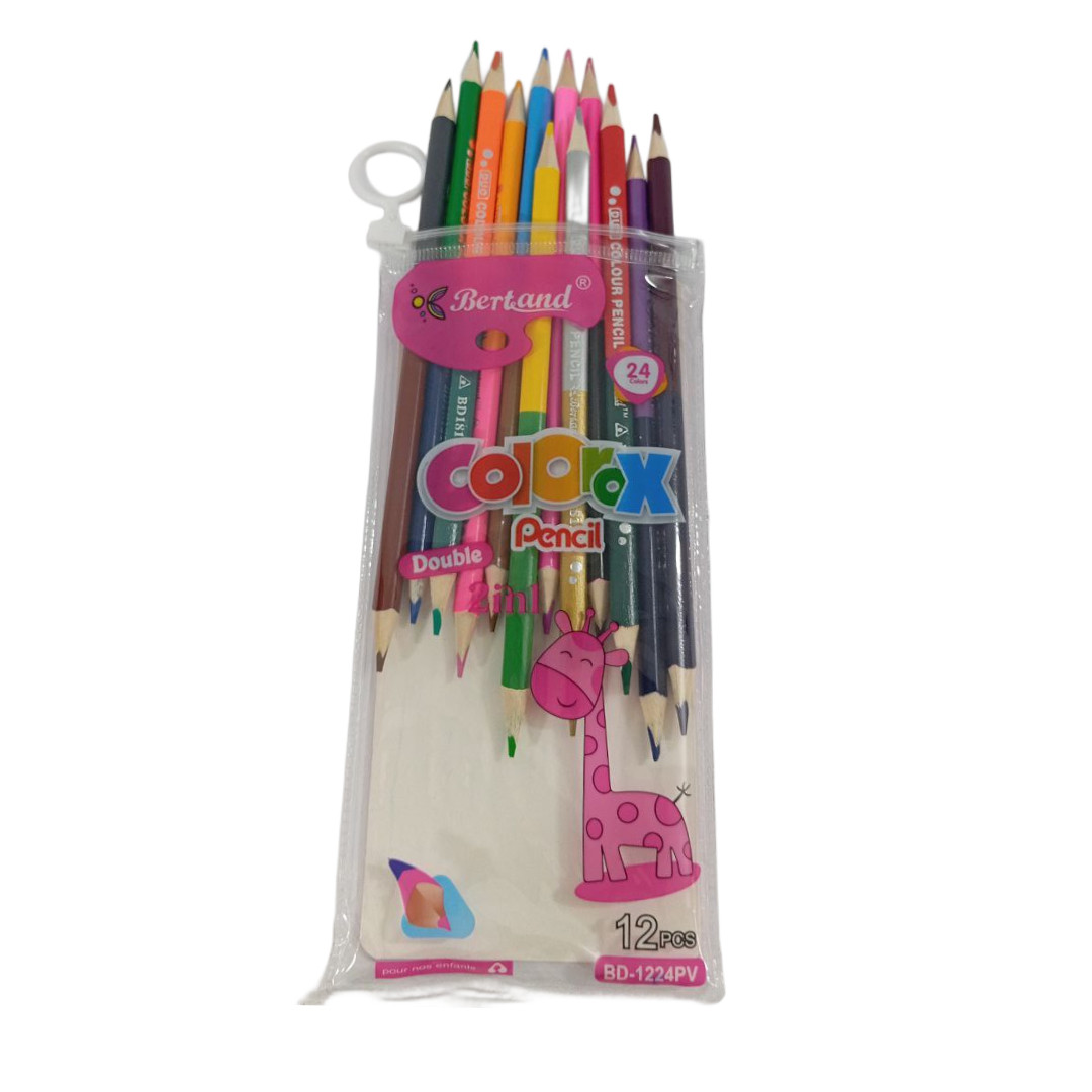 1224-PV-BD Олівці колір. двосторонні 12/24 колір, фото 1