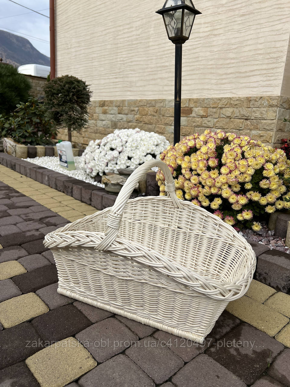 Дровниця в білому кольорі, фото 1