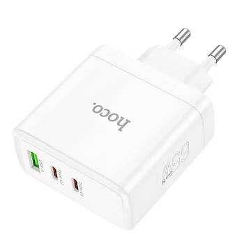 Мережевий зарядний пристрій Hoco N30 Glory PD65W 3-port (2C1A) Charge White