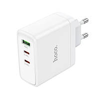Мережевий зарядний пристрій Hoco N30 Glory PD65W 3-port (2C1A) Charge White, фото 2