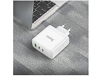 Мережевий зарядний пристрій Hoco N30 Glory PD65W 3-port (2C1A) Charge White, фото 6