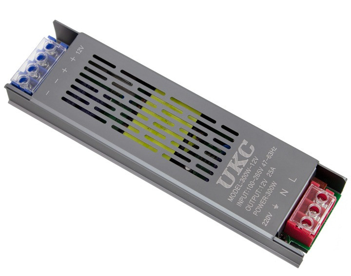Блок живлення UKC model 300W-12V, 25A, імпульсний блок живлення на 12 вольт, адаптер живлення 12в, фото 1