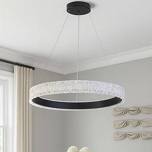 Підвісна LED люстра Crystal Ring діаметр 59 см (WG5127/60BK)
