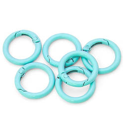 Карабін кільце 24х4 мм 1 шт. Бірюзовий