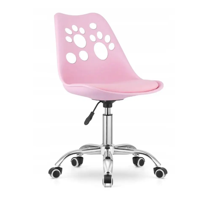 Дитяче обертове крісло, стілець для школяра JACK PRINT рожевий 3735, фото 1