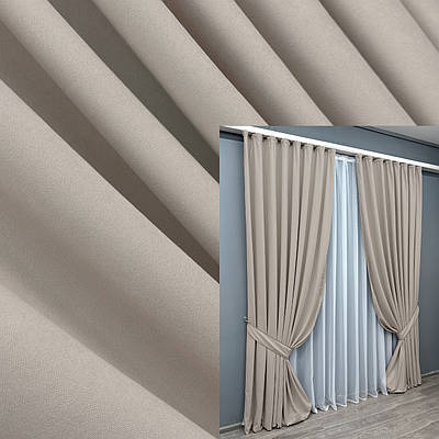 Комплект штор (2шт. 1,5х2,9м.) мікровелюр, колекція "Petek". Колір таш. Код 1828ш 33-0820