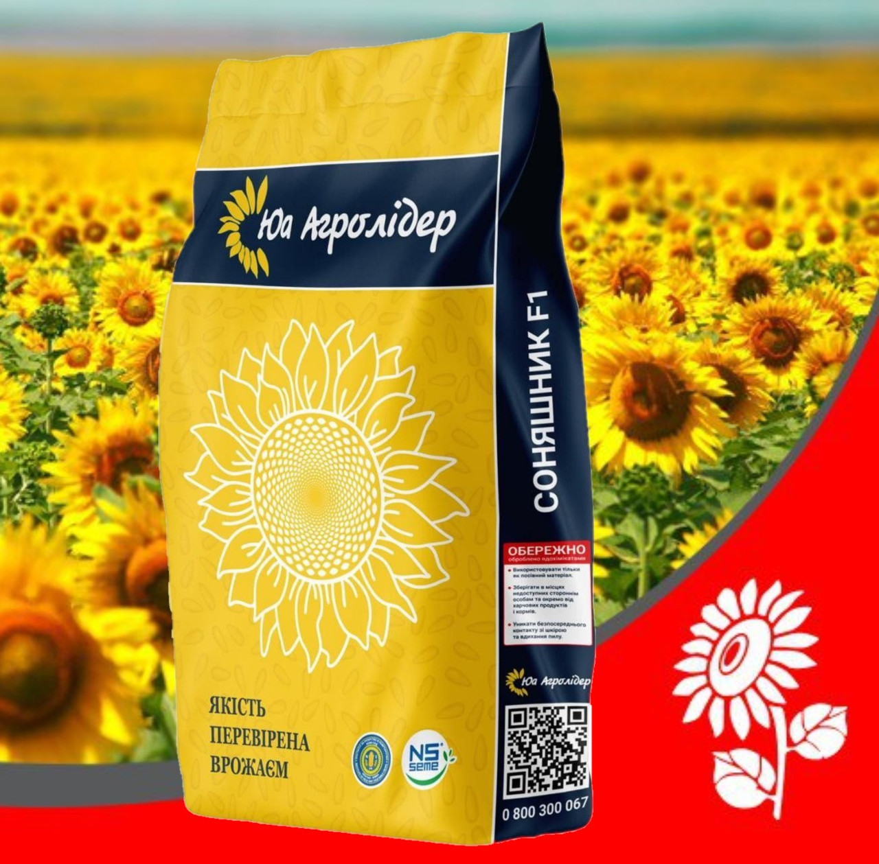 Насіння соняшнику НС Х 8005 під Гранстар , Стандарт Юа Агролідер, фото 1
