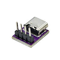 TYPE-C — плата-перехідник USB Type-C (гніздо)  з паяними прямими контактами