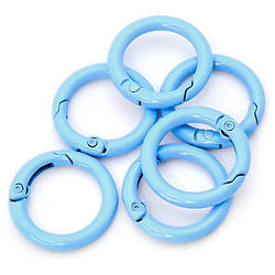 Карабін кільце 24х4 мм 1 шт. Блакитний