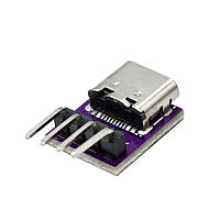 TYPE-C — плата-перехідник USB Type-C (гніздо) з паяними вигнутими контактами