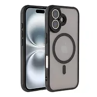 Протиударний чохол для iPhone 17 Чорний матовий з MagSafe