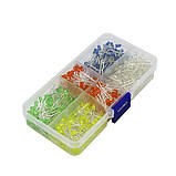 Набір світлодіодів LED 3 мм 500 шт (мікс кольорів), фото 2