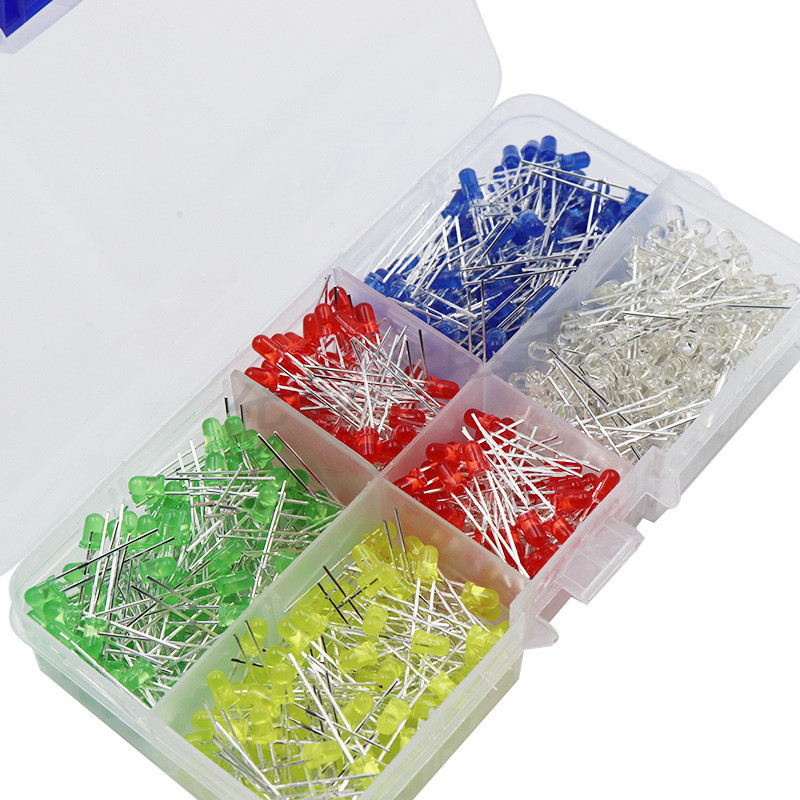 Набір світлодіодів LED 3 мм 500 шт (мікс кольорів), фото 1