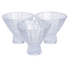 Набір креманок на ніжці 6 шт креманки скляні для десертів, морозива, желе набір 200 мл