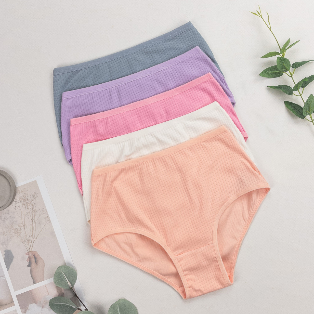 Труси сліпи в рубчик жіночі Nicoleta Туреччина M, L, XL, 2XL | 5 шт.