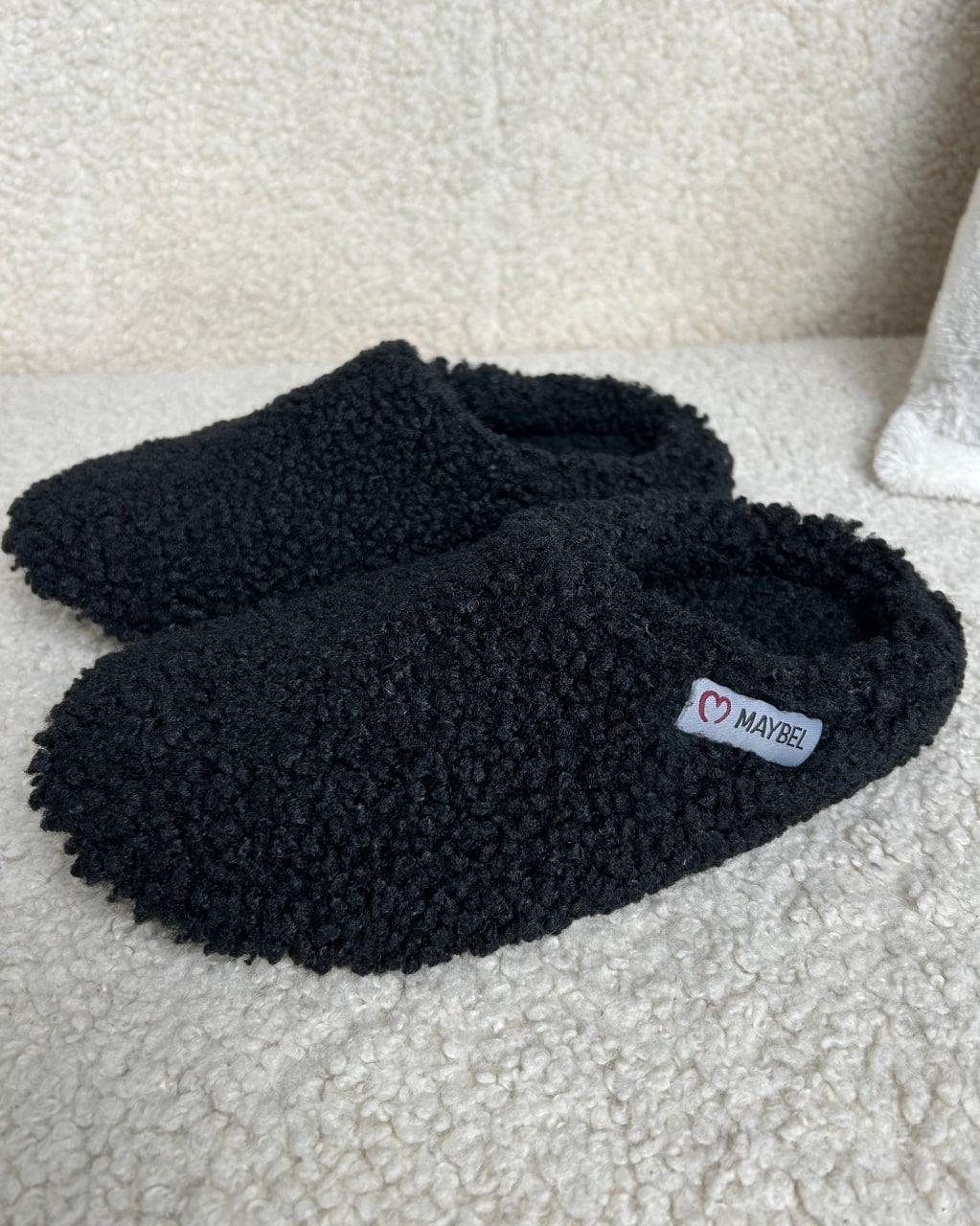 Капці домашні тедді закриті Чорний, фото 1