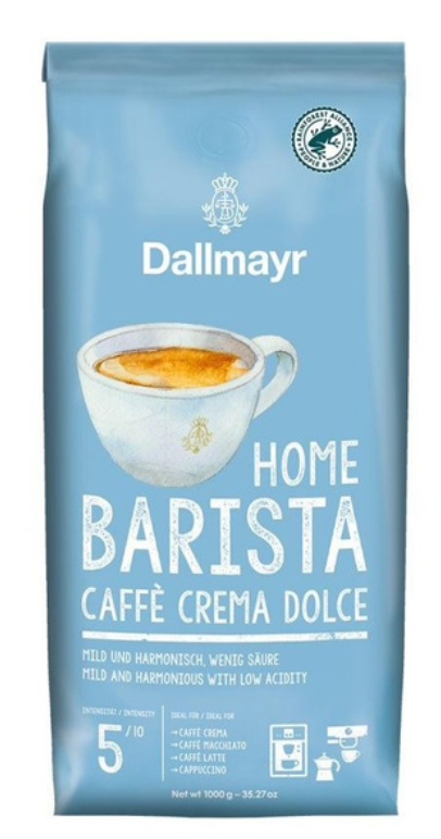Кава в зернах Dallmayr Home Barista Caffe Crema Dolce 1 кг 4008167043805