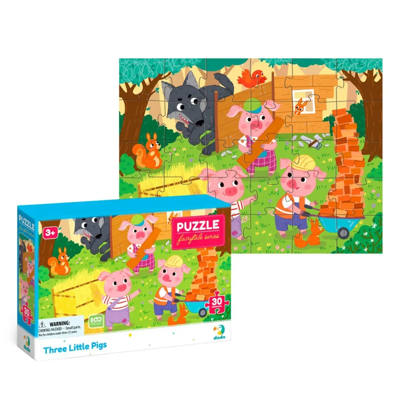 Гр Пазл "Троє поросят" 300695 "DoDo", 30 елементів, в коробці, фото 1