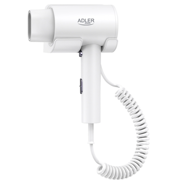 Фен настінний Adler AD 2285 — 2000 Вт, 3 режими, білий, для готелів, фото 1