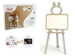 Дошка двостороння Мольберт тринога для малювання та навчання магнітний Eco Green 013777/01eco Doloni