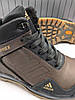 Зимові чоловічі шкіряні черевики, кросівки коричневі утеплені з натуральної шкіри на хутрі на зиму для чоловіків, розмір 40-45, фото 9
