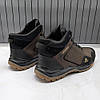 Зимові чоловічі шкіряні черевики, кросівки коричневі утеплені з натуральної шкіри на хутрі на зиму для чоловіків, розмір 40-45, фото 4