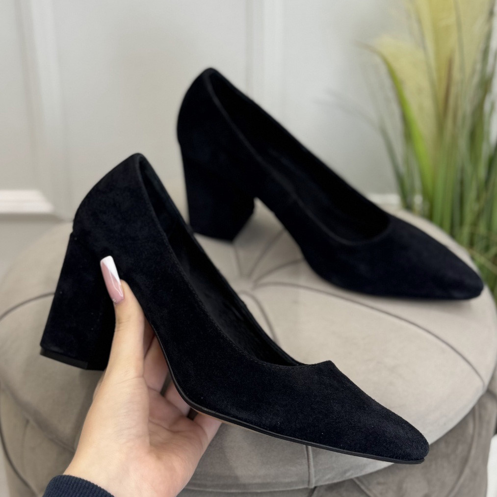 Туфлі жіночі чорні замшеві. 40 розмір, фото 1