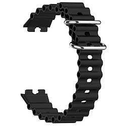 Ремінець Primo Ocean силіконовий для смарт-годинника Huawei Band 10 / Band 9 / Band 8 - Black