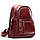 Сумка Женская Рюкзак кожа ALEX RAI 8635-9 bordo.Купити жіночі рюкзаки гуртом і в роздріб із натуральної шкіри в Україні, фото 2