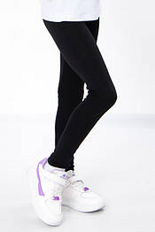 Лосини жіночі чорні з високою талією тринитка на хутрі