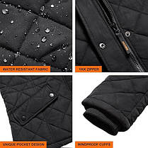Куртка з Підігрівом SGKOW M Вітронепроникна Водонепроникна, 4 Рівні Температури, USB Акумулятор 8000mAh, Легка Електрична Тепла К, фото 5