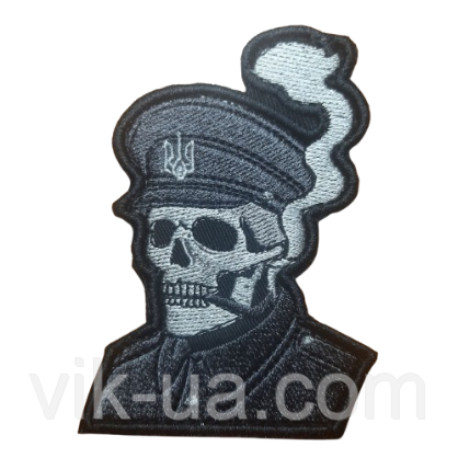 Шеврон ЗСУ на липучці "СОЛДАТ З ЛЮЛЬКОЮ В ЗУБАХ", фото 1