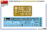 Пластикова модель 1/35 MiniArt 53008 німецький трактор з потрійною лафетною установкою Fla-MG 151/20 на причепі Sd.Anh.Ost, фото 3