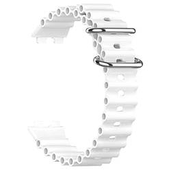 Ремінець Primo Ocean силіконовий для смарт-годинника Huawei Band 10 / Band 9 / Band 8 - White