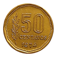 Аргентина 50 сентаво, 1974