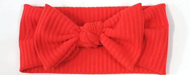 Пов'язка для волосся з бантом красная, фото 1