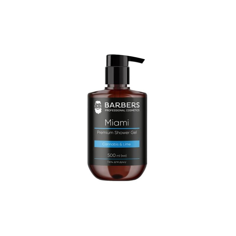 Гель для душу Barbers Miami Premium Shower Gel Cannabis & Lime, 500 мл (4823109403048)