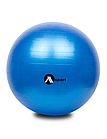 Фітбол (гімнастичний м’яч) 65 см із насосом — для фітнесу, йоги та реабілітації MSport в кольорах : синій. сірий . чорний, фото 5