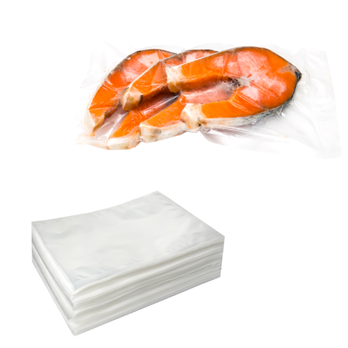 Гладкі вакуумні пакети 250×300 мм 60 мкм набір 100 шт для пакування продуктів, фото 1