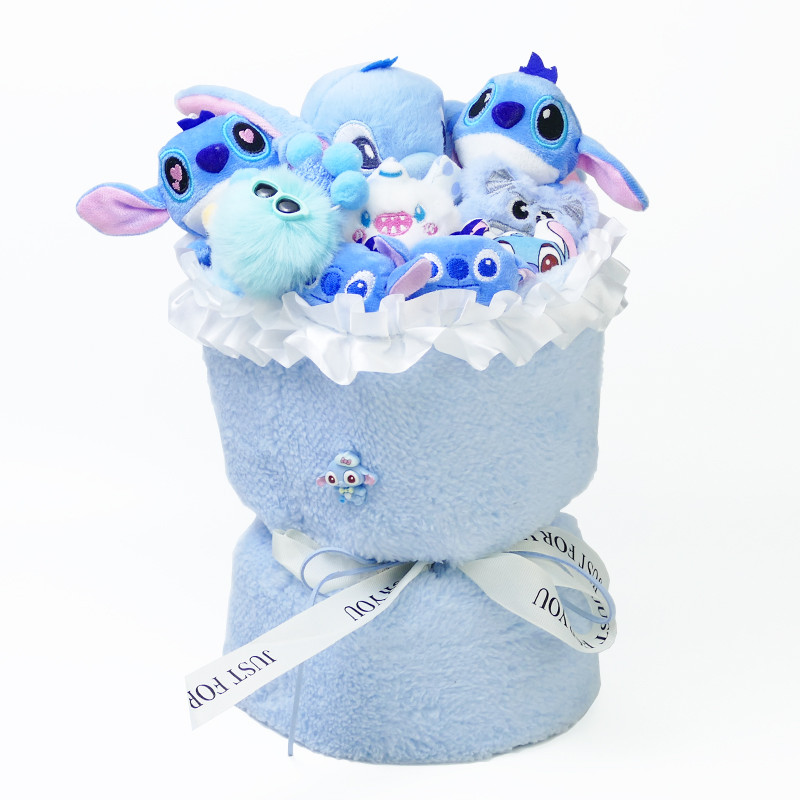 Букет з М'яких Іграшок Стіч 35 см колір Блакитний см (01585)