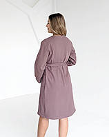 Теплий халат для вагітних WAFFLE (какао), фото 6