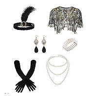 Карнавальний костюм для жінок 20-х років Ginkago Комплект аксесуарів на хеллоуїн і тематичних вечірок