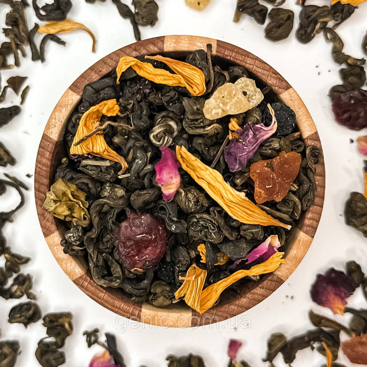 Зелений чай "Чарівний сад" 🌼🍃 🌻🍃 🌸🍵 35 грам, фото 1