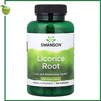 Корень солодки, 450 мг, 100 капсул, Swanson, США
