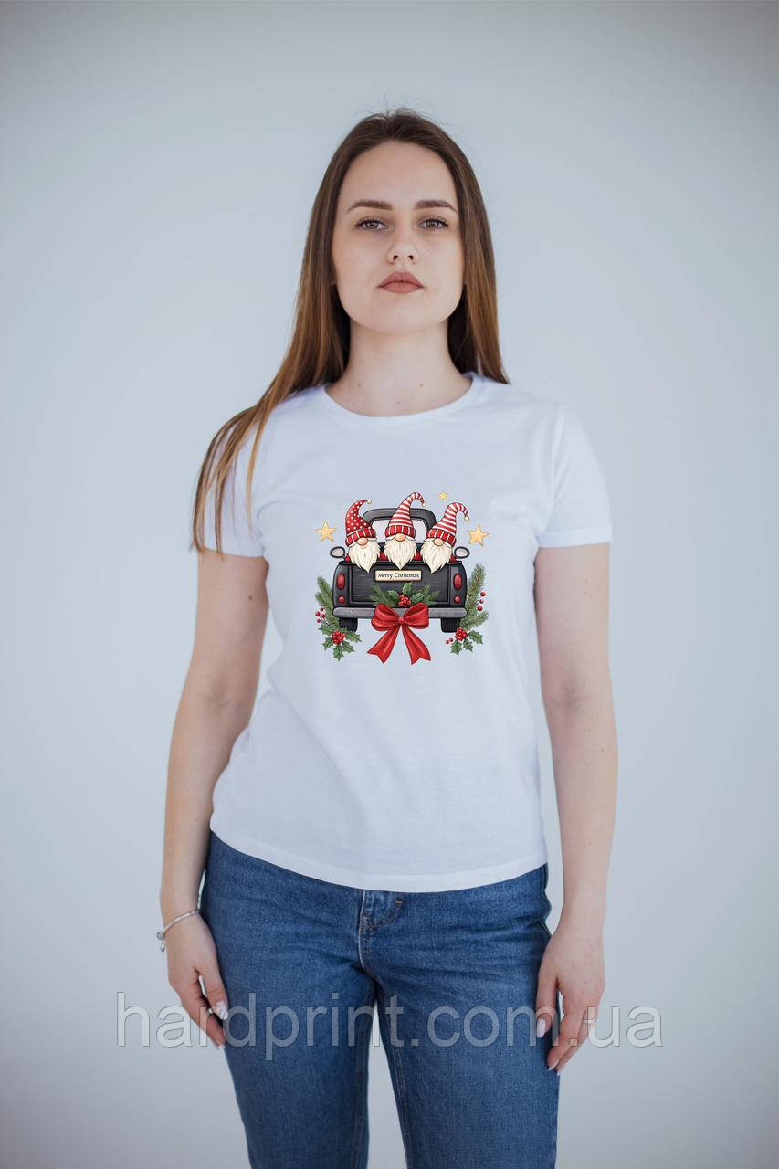 Новорічна футболка з різдвяними гномами — святковий хіт сезону!, фото 1