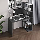 Стіл письмовий дитячий з полицями Робочий стіл для кабінету 120 см у дім або офіс Комп’ютерний столик із ЛДСП, фото 5