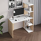 Стіл письмовий дитячий з полицями Робочий стіл для кабінету 120 см у дім або офіс Комп’ютерний столик із ЛДСП, фото 7