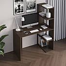 Стіл письмовий дитячий з полицями Робочий стіл для кабінету 120 см у дім або офіс Комп’ютерний столик із ЛДСП, фото 4